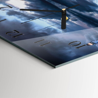 Wanduhr aus glas Leuchtturm