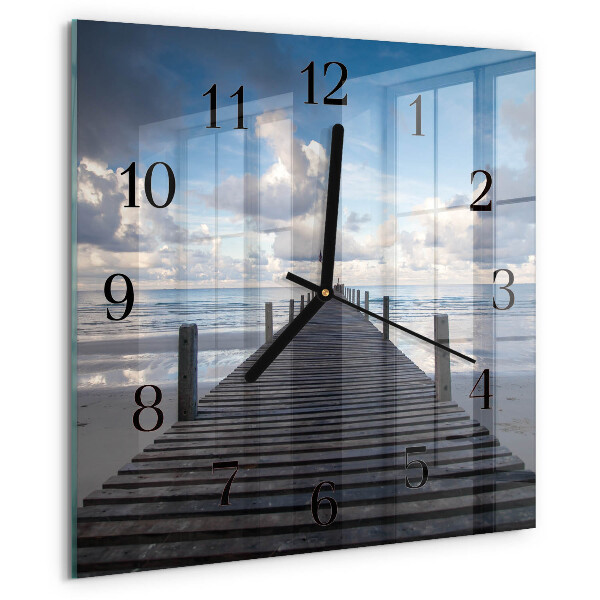 Wanduhr aus glas Brücke
