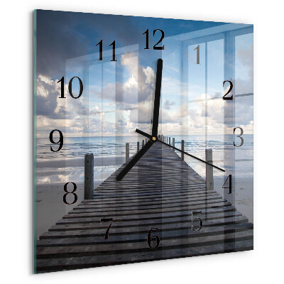Wanduhr aus glas Brücke
