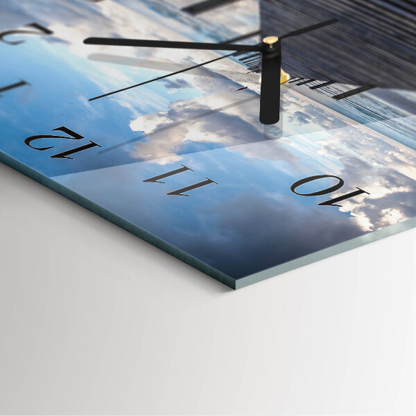 Wanduhr aus glas Brücke