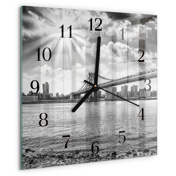 Wanduhr aus glas Brücke