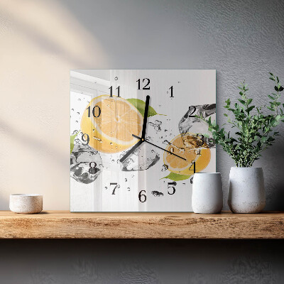 Wanduhr aus glas Zitronensäure