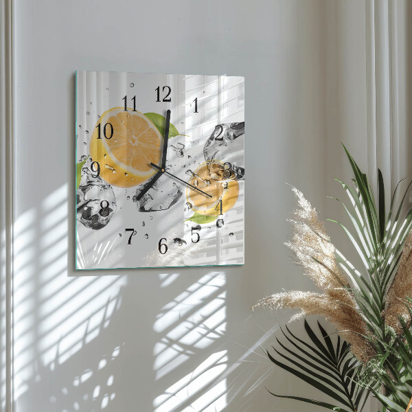 Wanduhr aus glas Zitronensäure
