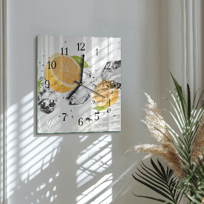 Wanduhr aus glas Zitronensäure