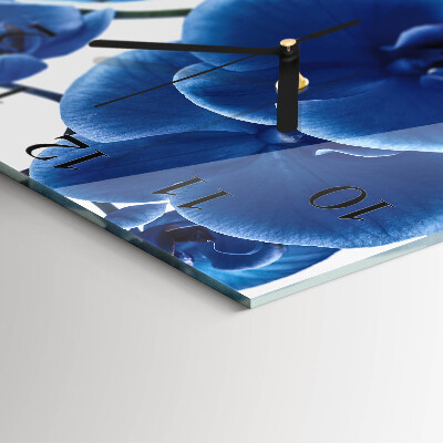 Wanduhr aus glas Orchidee