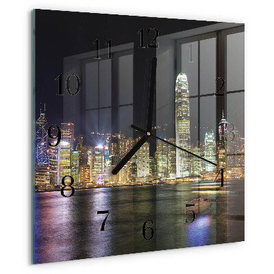 Wanduhr aus glas Horizont