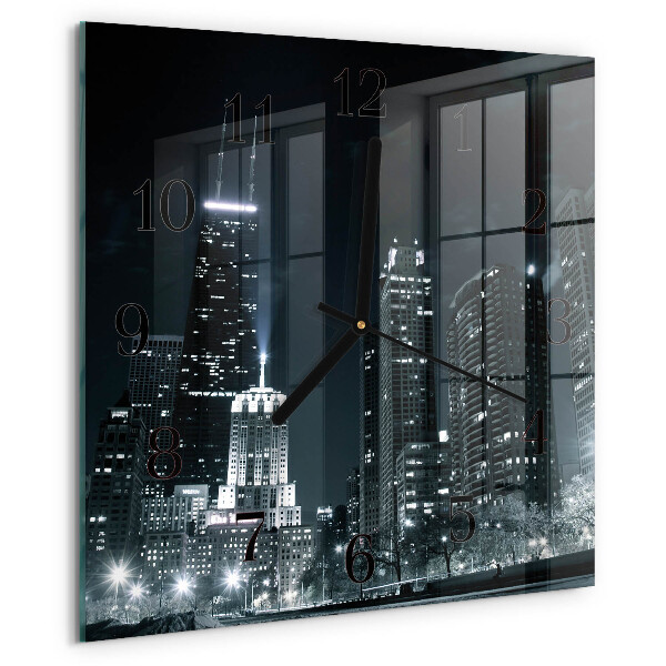 Wanduhr aus glas Stadt