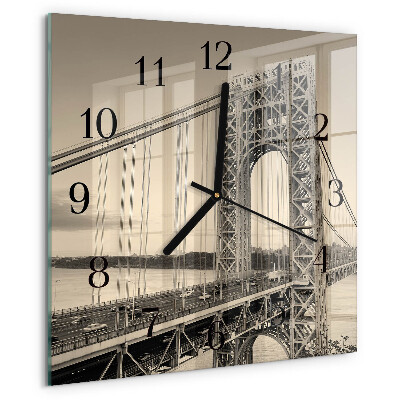 Wanduhr aus glas Golden Gate