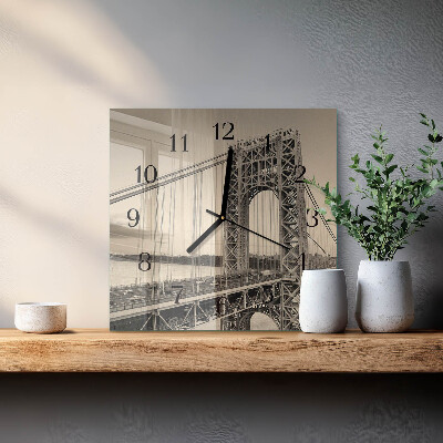 Wanduhr aus glas Golden Gate