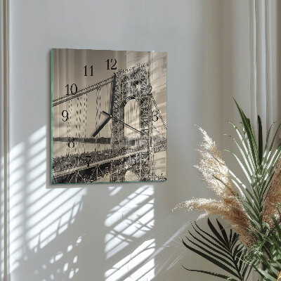 Wanduhr aus glas Golden Gate