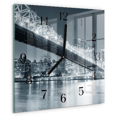 Wanduhr aus glas Brücke