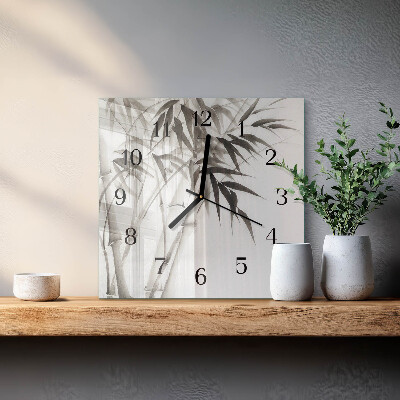 Wanduhr aus glas Bambus