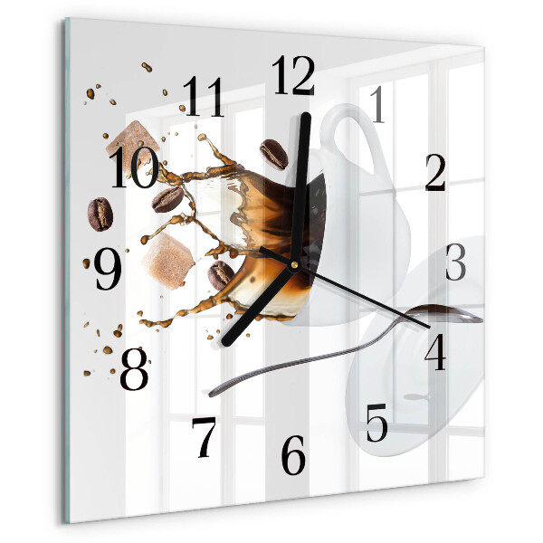 Wanduhr aus glas Tasse