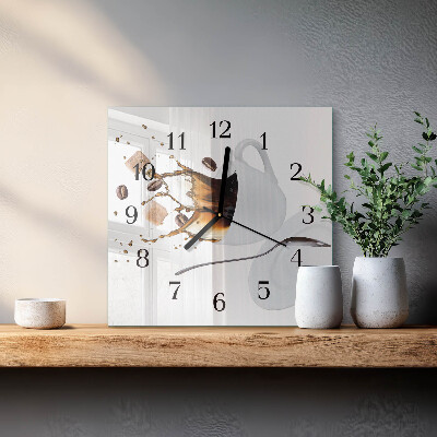 Wanduhr aus glas Tasse