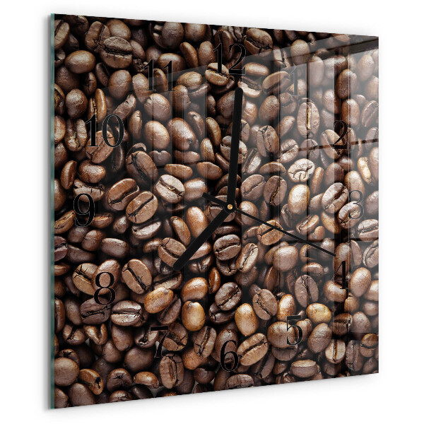 Wanduhr aus glas Kaffeebohnen