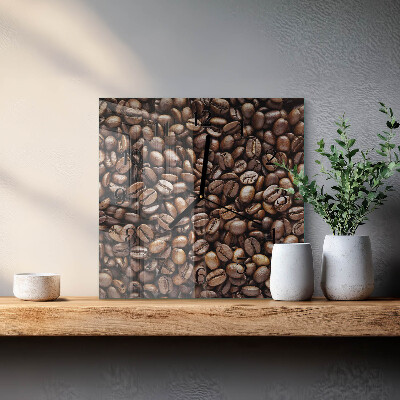 Wanduhr aus glas Kaffeebohnen