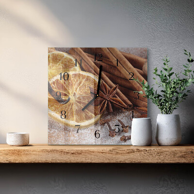 Wanduhr aus glas Zimtanis