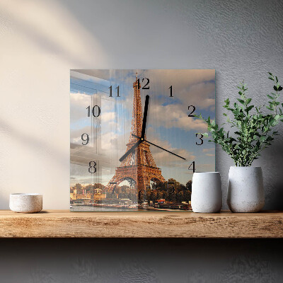 Wanduhr aus glas Paris