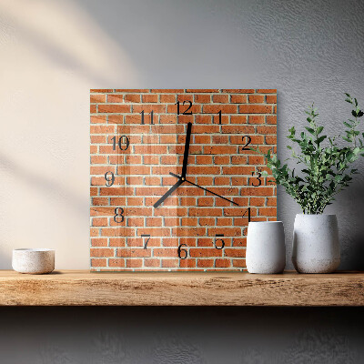 Wanduhr aus glas Ziegel