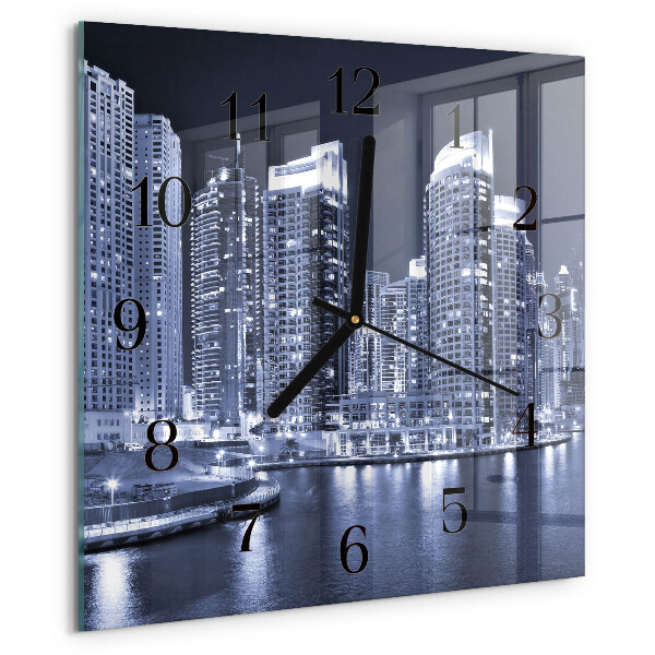 Wanduhr aus glas Horizont