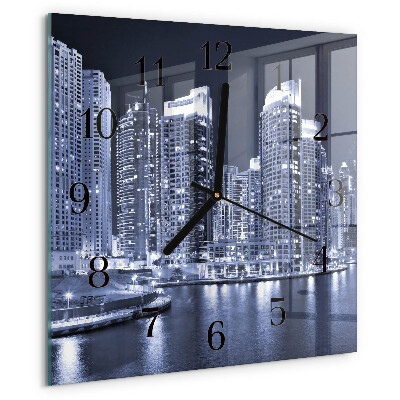 Wanduhr aus glas Horizont