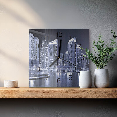 Wanduhr aus glas Horizont