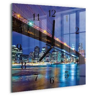 Wanduhr aus glas Brücke