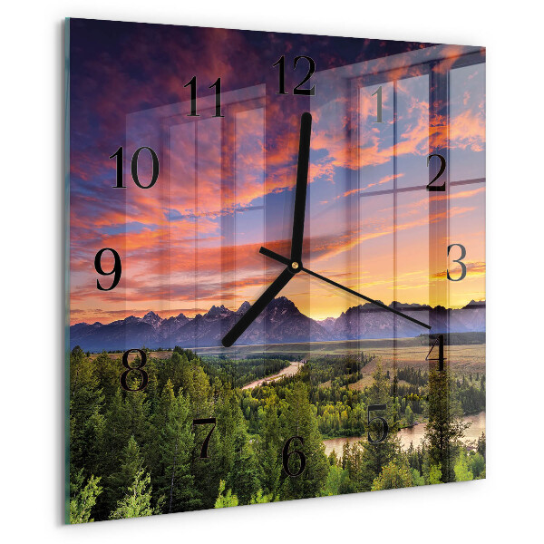 Wanduhr aus glas Landschaft
