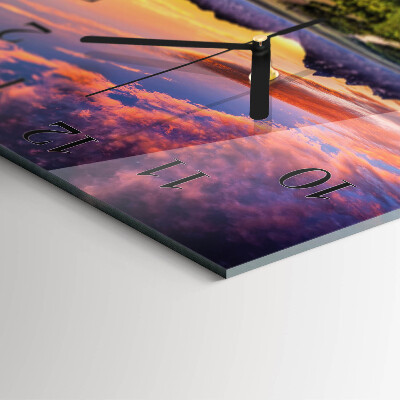 Wanduhr aus glas Landschaft