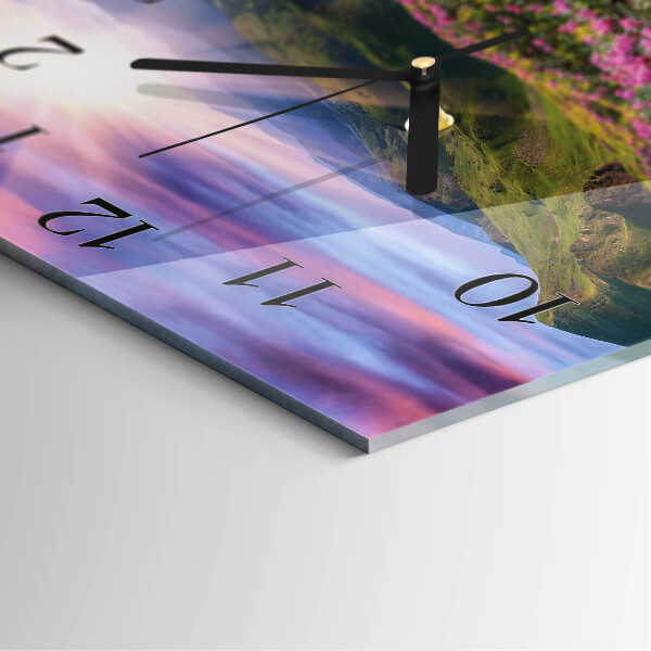 Wanduhr aus glas Landschaft