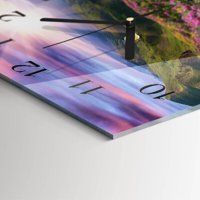 Wanduhr aus glas Landschaft