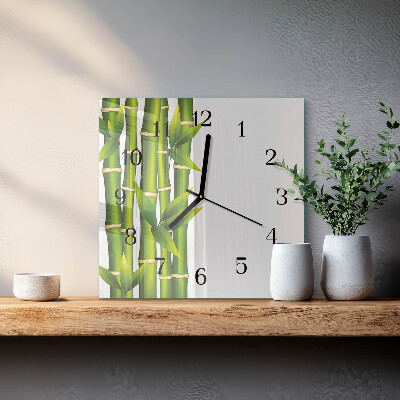 Wanduhr aus glas Bambus