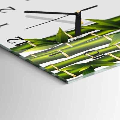 Wanduhr aus glas Bambus