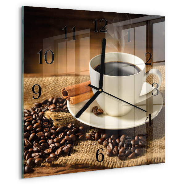 Wanduhr aus glas Kaffee