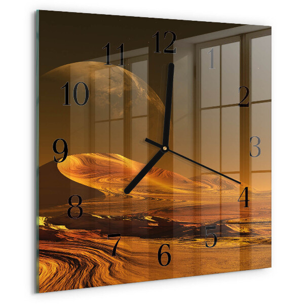Wanduhr aus glas Wüste