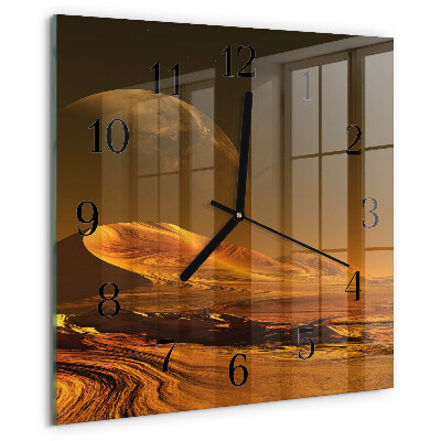 Wanduhr aus glas Wüste