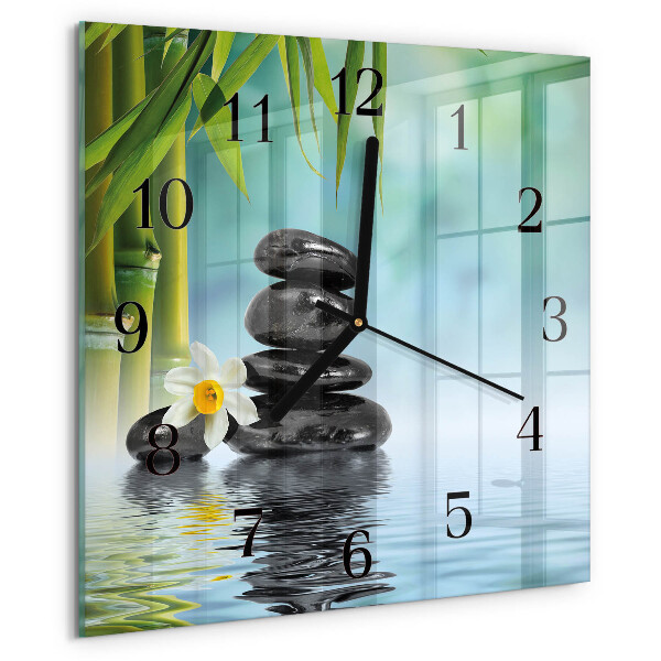 Wanduhr aus glas Steine