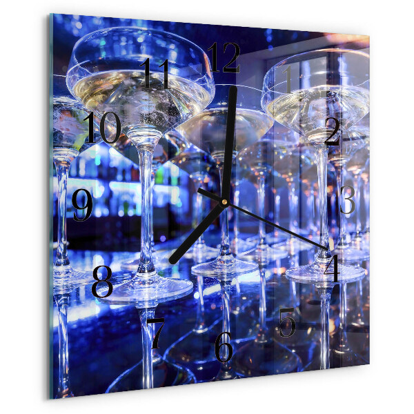 Wanduhr aus glas Gläser