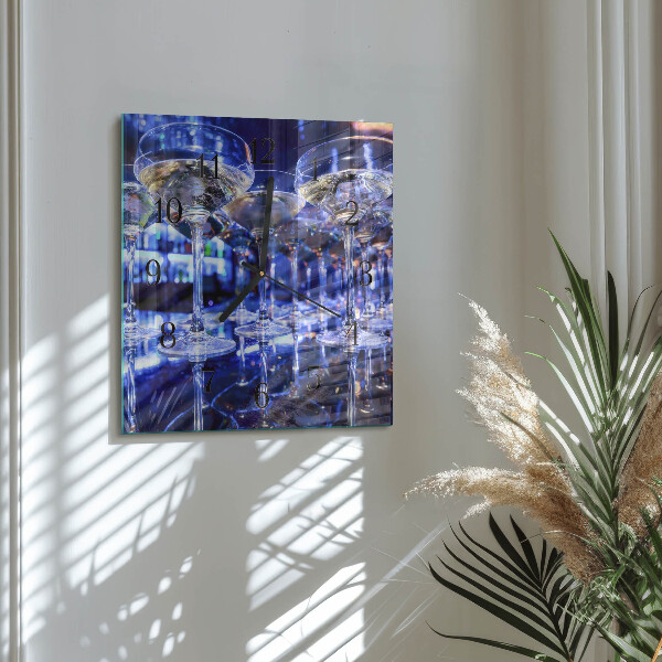 Wanduhr aus glas Gläser