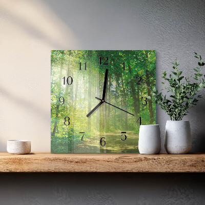 Wanduhr aus glas Waldnatur