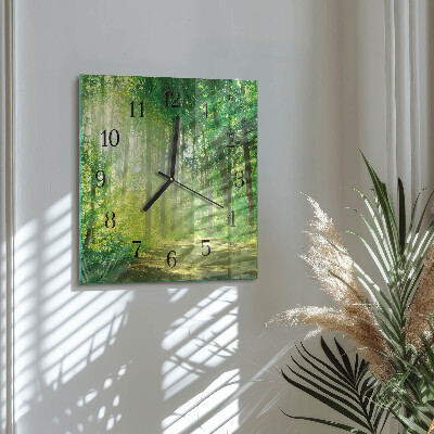 Wanduhr aus glas Waldnatur