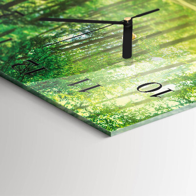 Wanduhr aus glas Waldnatur