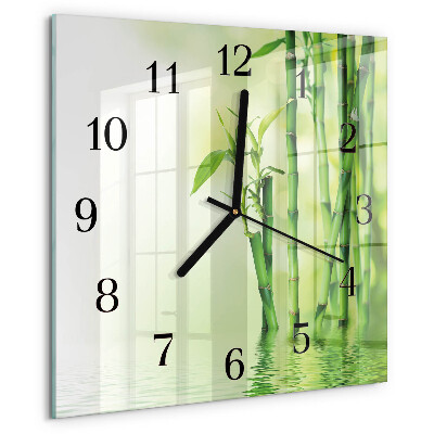 Wanduhr aus glas Bambus