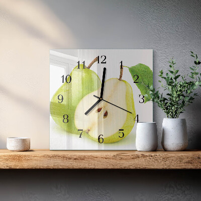 Wanduhr aus glas Birnen