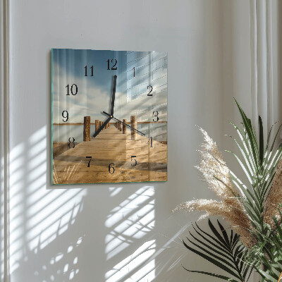 Wanduhr aus glas Brücke