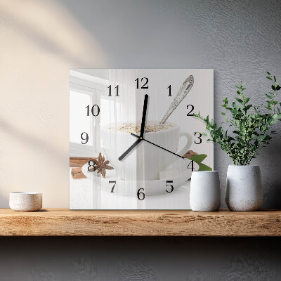Wanduhr aus glas Eine Tasse Anis