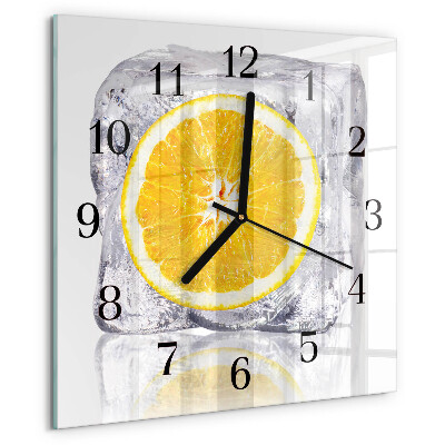 Wanduhr aus glas Orangeneis
