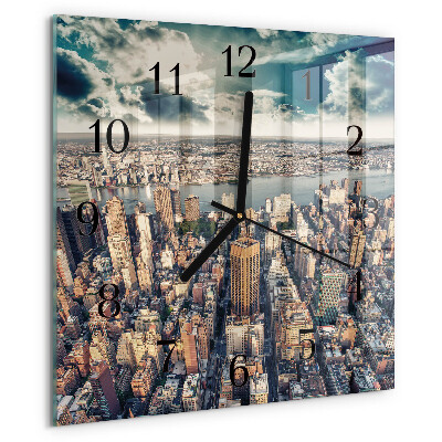 Wanduhr aus glas New York
