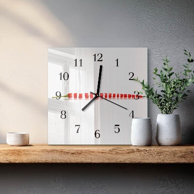 Wanduhr aus glas Chili-Pfeffer
