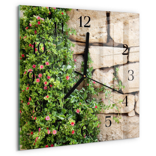 Wanduhr aus glas Natursteine
